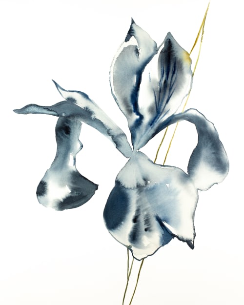 Iris No. 87 : Original Watercolor Painting | Paintings by Elizabeth Becker