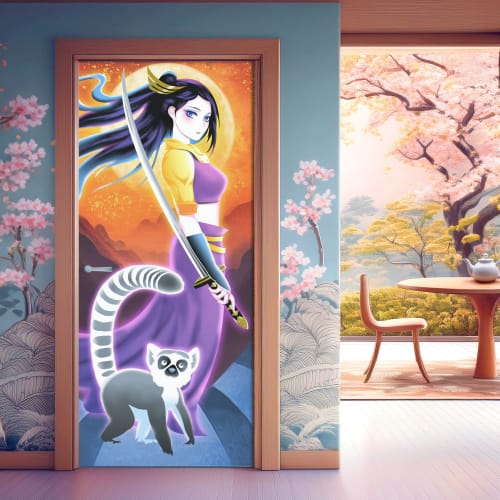 Anime Warrior Princess Door | Furniture by Blue Bliss