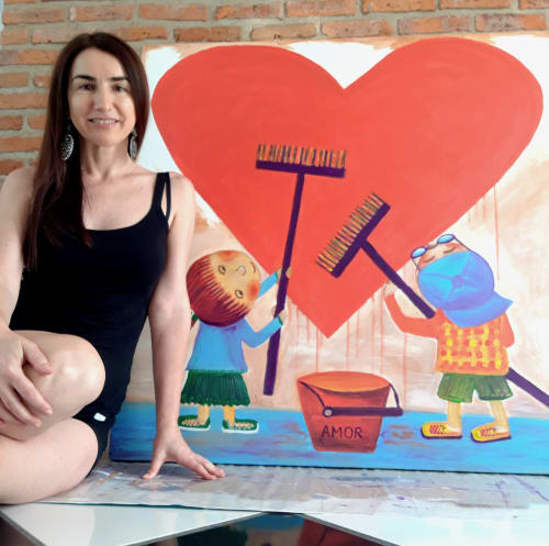 Amor | Oil And Acrylic Painting in Paintings by Elena Parau