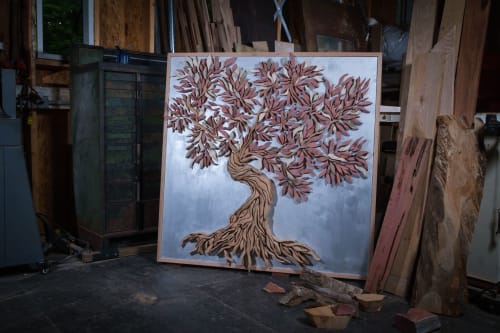 Wood Tree Sculpture bonsai tree, 45"x45" | Sculptures by Meleah Gabhart Art