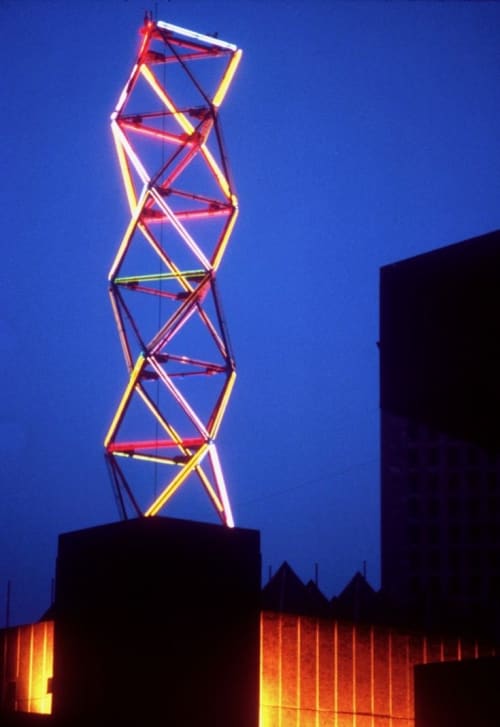 Neon Tower | Public Sculptures by Philip Vaughan