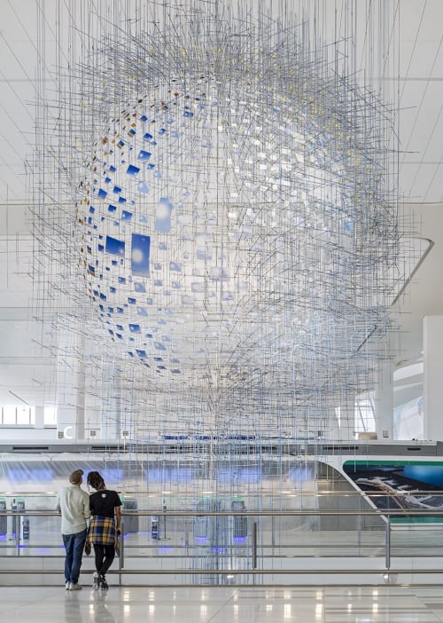 Shorter than the Day | Public Sculptures by Amuneal | LaGuardia Airport in New York