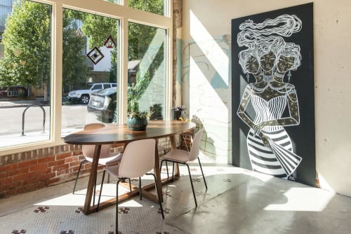 Walnut Community Table | Tables by Art Builders Guild | Amethyst Coffee- Lakeside in Denver