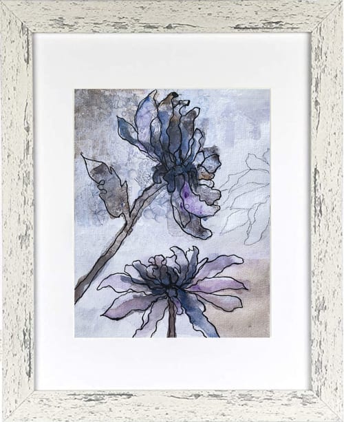 Chrysanthemum | Mixed Media by Kathy Ferguson Art