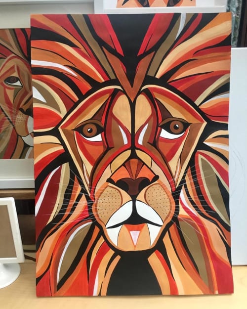 Commission - 'The Red Lion' | Paintings by Geo-Wild Designs (Mahayla Clayton) | Caythorpe in Caythorpe