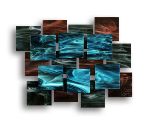 "Electric" AP Glass and Metal Wall Sculpture | Wall Hangings by Karo Studios
