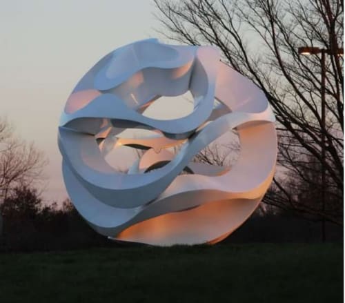 Windwaves | Public Sculptures by Yvonne Domenge | Nathan Manilow Sculpture Park in University Park