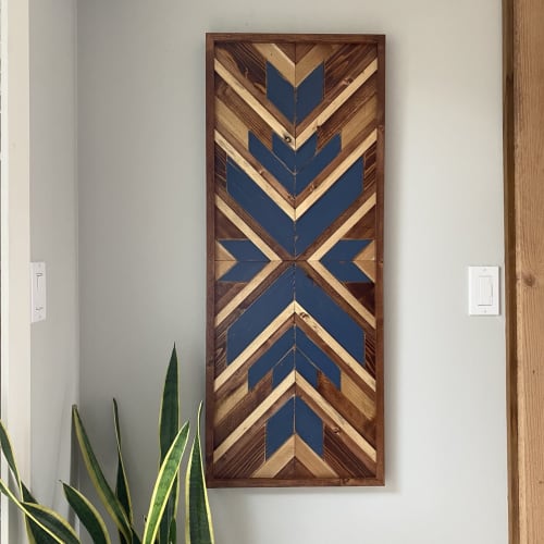 Beautiful Blue - Wood Wall Art | Wall Hangings by Crate No. 8 Co.