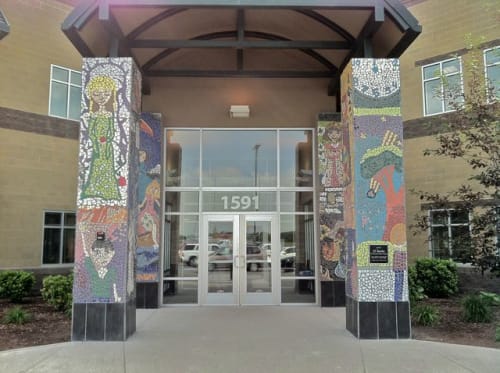 Mosaic Mural | Murals by Roger Whiting | North Davis Preparatory Academy in Layton