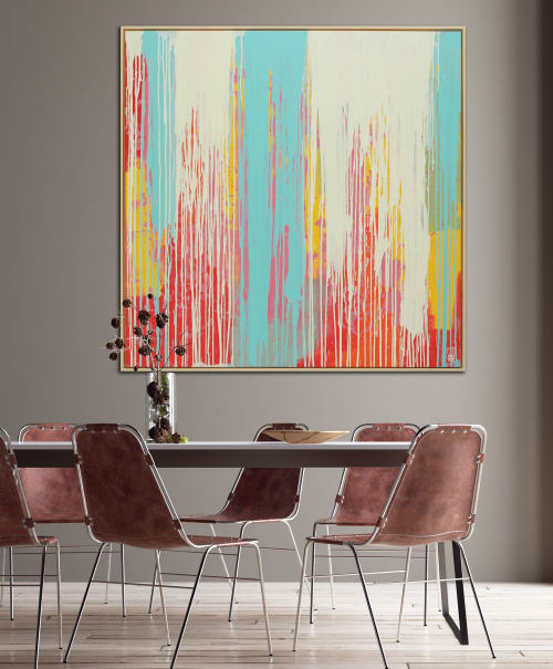 Tip Top Drips XL - Incl Frame | Paintings by Ronald Hunter