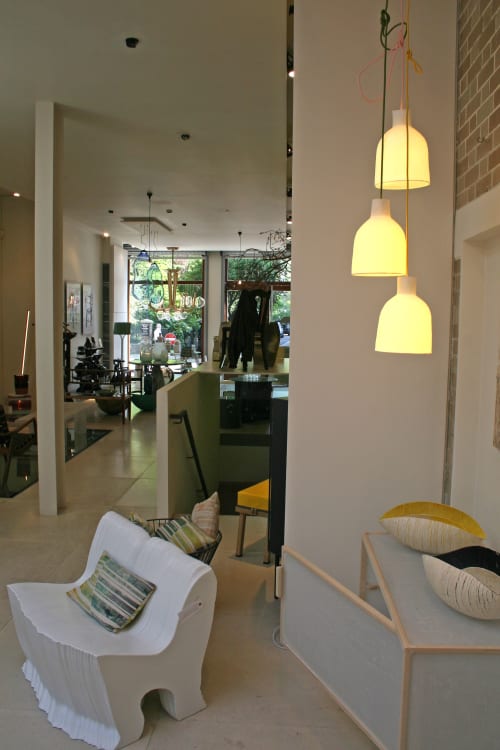 Handshaped Porcelain Pendant with a closed bottom | Pendants by Bergontwerp | Mint in London