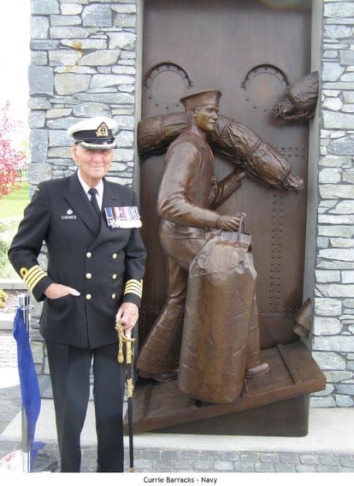 Currie Barracks WWII Commemorative Navy Statue | Public Sculptures by Don Begg / Studio West Bronze Foundry & Art Gallery