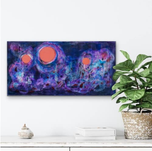 Seven Moons one-of-a-kind painting | Paintings by Jacob von Sternberg Large Abstracts