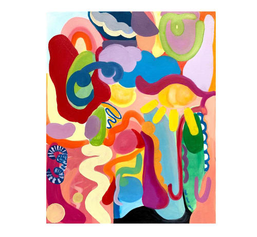 Oil Painting "Ice Cream Sunday" | Oil And Acrylic Painting in Paintings by Grace Mandl