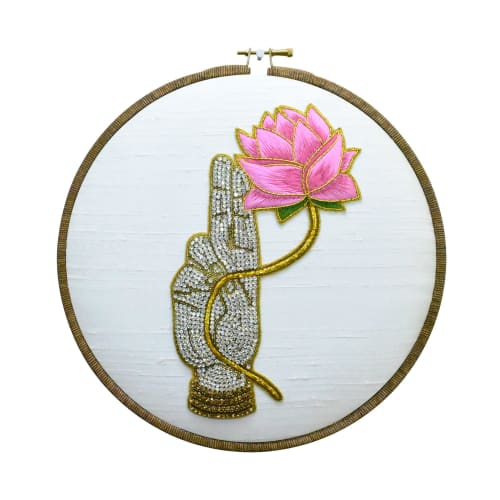 Handmade Artwork of Spiritual Hand Mudra | Wall Hangings by MagicSimSim