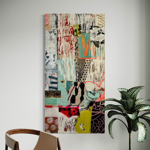 Reverb 30x60" | Mixed Media by Sarah Finucane