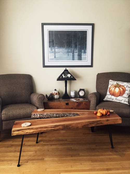 Live Edge Cherry Y-shaped Coffee Table | Tables by D&D Wood Art