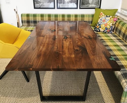 Turquoise Inlay Conference Table | Tables by Aspen Woodshop | CollegeInvest in Denver
