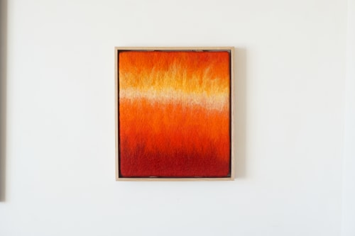 Felted Sunset art | Art & Wall Decor by WOOL + ROPE