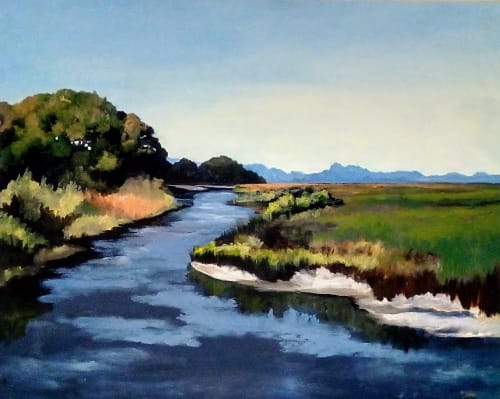 Asselta's Marsh | Oil And Acrylic Painting in Paintings by Keith Doles | Baptist MD Anderson Cancer Center in Jacksonville