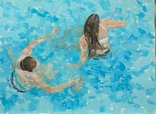 Heads Above The Water | Oil And Acrylic Painting in Paintings by EILEEN CORSE