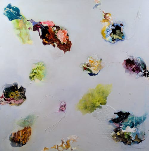 Covid Dyptic 1 Abstract Painting | Oil And Acrylic Painting in Paintings by Elyse Martin Large Abstract Paintings