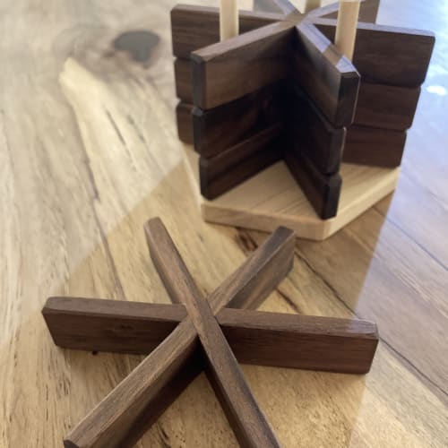 Hand made wood star coaster | Tableware by Kindred Furniture