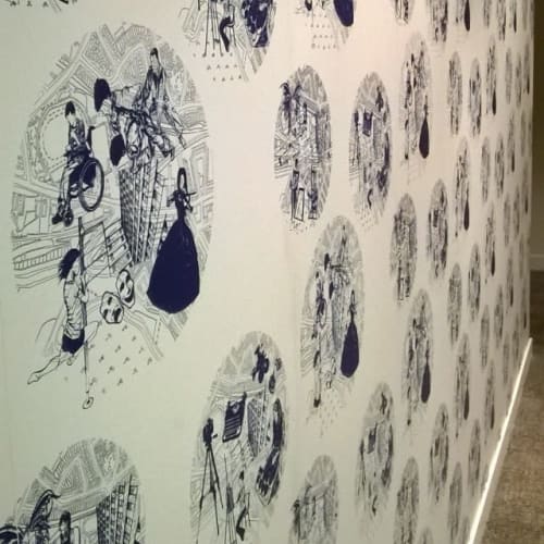 Hand-printed Wallpaper | Wall Treatments by Moody Monday | St Margaret's House in Edinburgh