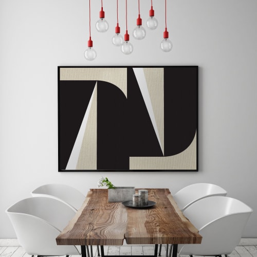 Abstract Black & White Graphic No. 1 | Paintings by Nicolette Atelier