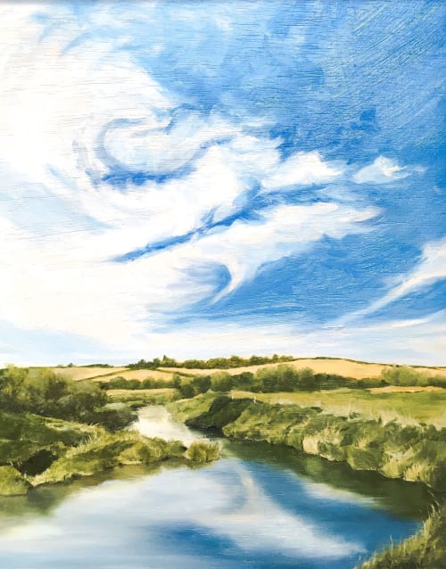 Winding River painting | Oil And Acrylic Painting in Paintings by Coleman Senecal Art