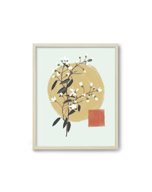 Minimalist Japanese Floral - Modern Botanicals | Prints by Birdsong Prints