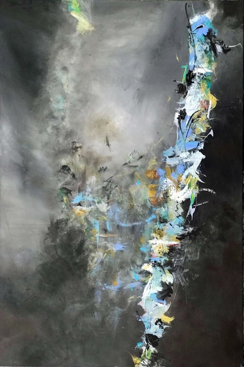 Dark and Stormy | Oil And Acrylic Painting in Paintings by Strokes by Red - Red (Linda Harrison)