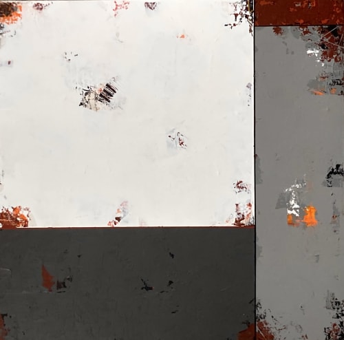 Iron & Steam III, 24 x 24 original on wood panel | Mixed Media in Paintings by JD Logan Fine Art