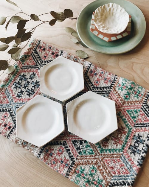 Hexagon Plates | Dinnerware by Bridget Dorr | Guest House in Denver