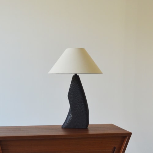 Black Table Lamp | Lamps by SR Woodworking