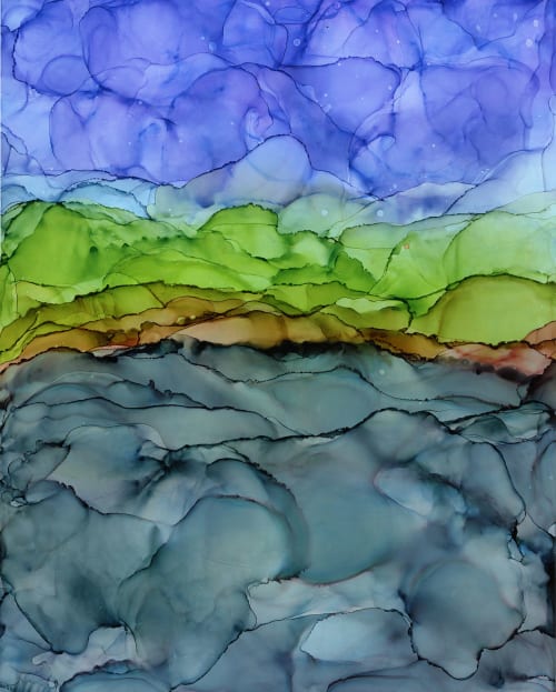 break in the clouds | abstract original art | Paintings by Megan Spindler