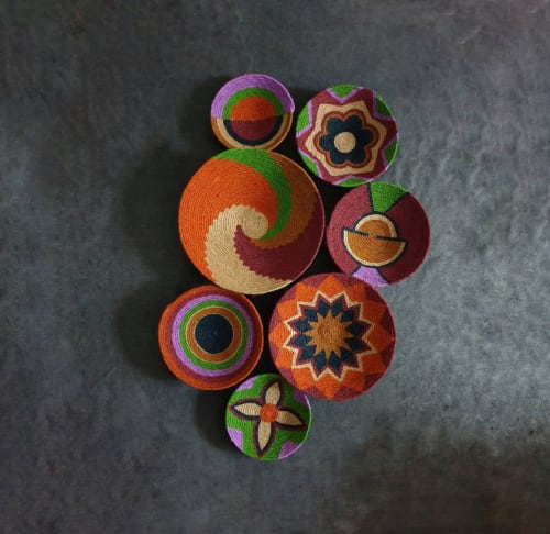 Natural Baskets for Boho Wall Decor | Ornament in Decorative Objects by Sarmal Design