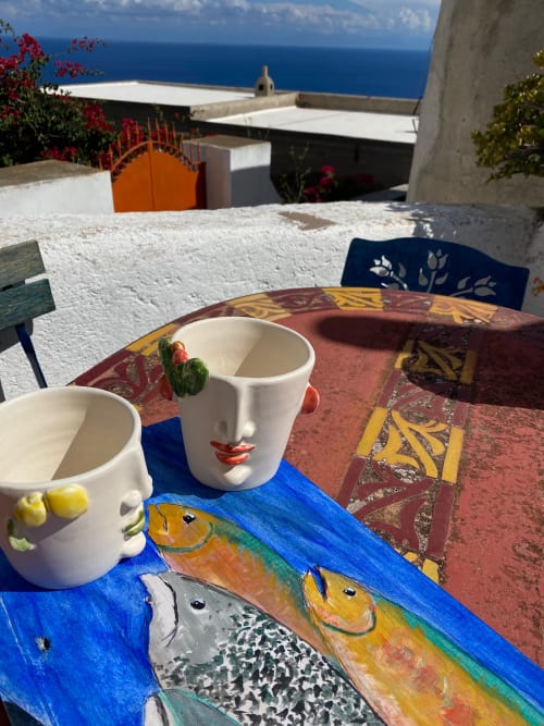 Fish And Prickly Pear Mugs | Drinkware by Patrizia Italiano