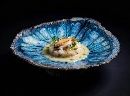 Legged Plate from Black Clay | Dinnerware by Pottery & Poetry