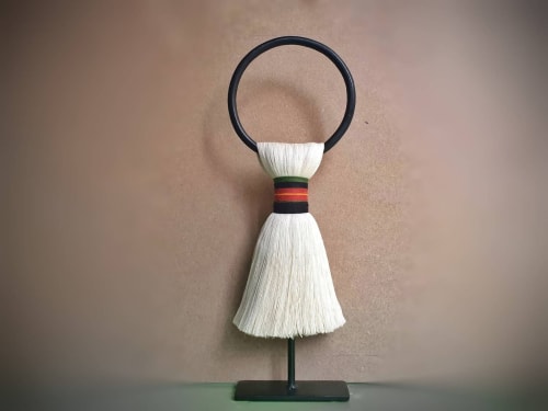 Metal Sculpture with natural raw cotton. | Sculptures by Sarmal Design