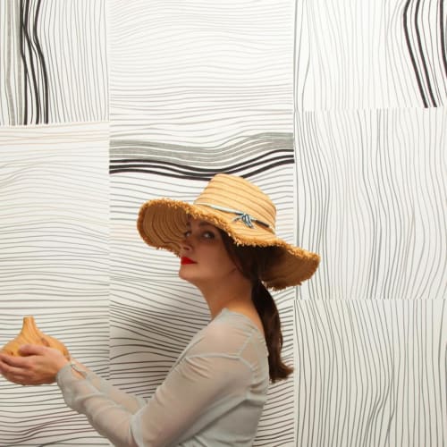 Nest | Coffee Gray | Wallpaper in Wall Treatments by Jill Malek Wallpaper