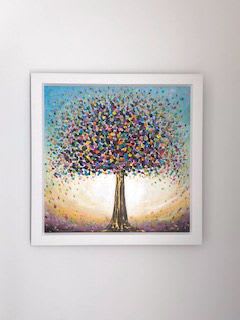 Original textured painting of tree in blossom.   Inspired by | Paintings by Amanda Dagg