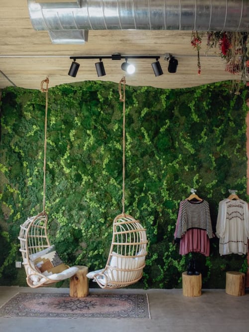 Moss Wall | Plants & Landscape by Emily Barton Design | Clad & Cloth Warehouse in Provo