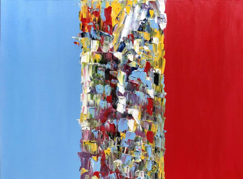 Blue and red times | Oil And Acrylic Painting in Paintings by Hugo Auler Jr. Art