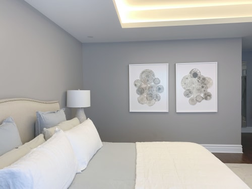 cell structures, sumi ink on kozo paper, hand cut | Wall Sculpture in Wall Hangings by Tania Love