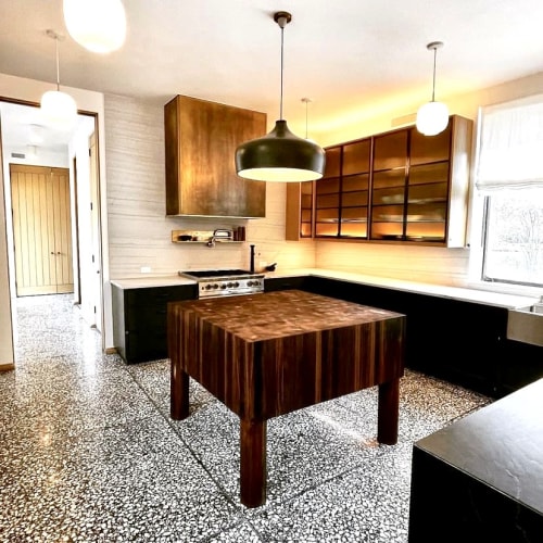 Butcher Block End Grain Islan | Furniture by Longing Woodworks Company