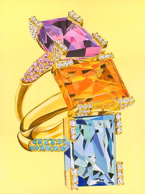 Three Ring Circus - Vibrant Giclée Print | Oil And Acrylic Painting in Paintings by Michelle Keib Art