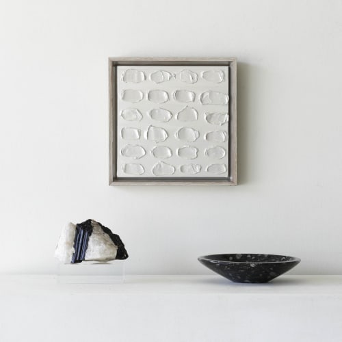 Collage Bianco Peral | Mixed Media by Kim Fonder | exhibit by aberson in Tulsa