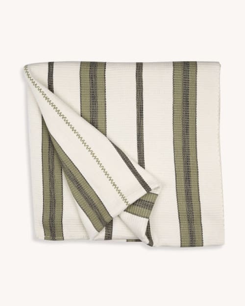 Stripe Pantelhó Handwoven Throw (SAGE) | Linens & Bedding by Routes Interiors