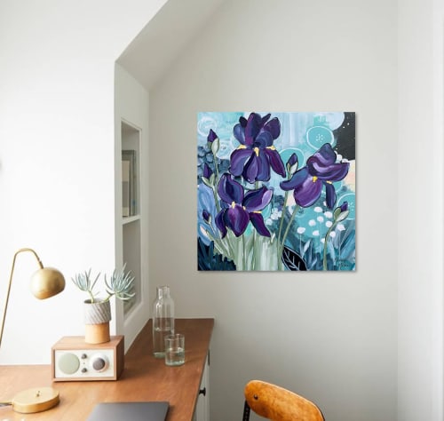 "A Midsummer Night's Dream" floral semi-abstract painting | Paintings by Mandy Martin Art